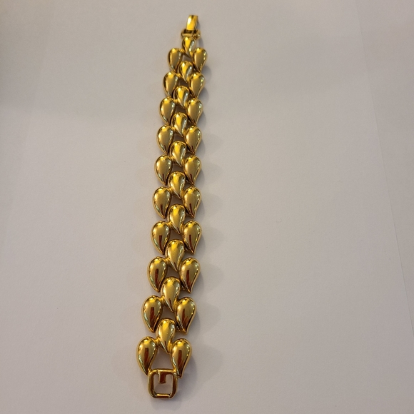 Givenchy Gold Filled Bracelet Raindrop chain link - Picture 4 of 9